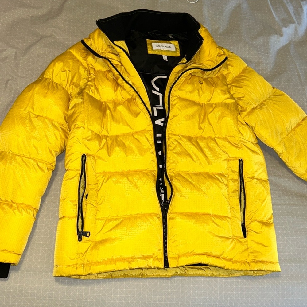 Calvin Klein Yellow Puffer Jacket